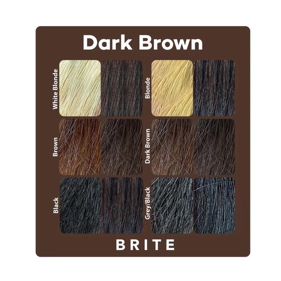 2 for $16 BRITE Clean Permanent Hair Color Kit Dark Brown Vegan; Ammonia-Free - Picture 2 of 5